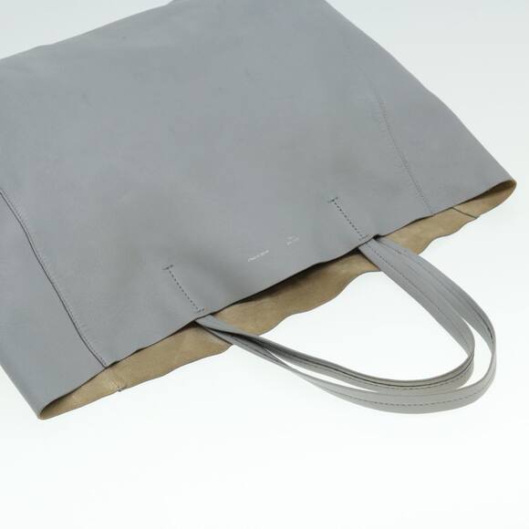 CELINE Horizontal Cabas Tote Bag Leather Light Blue - Picture 6 of 16